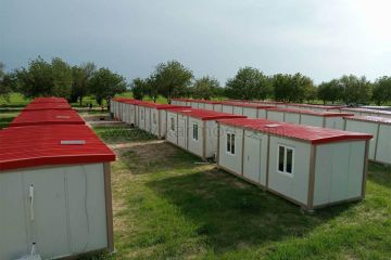 Afetlere Karşı Konteyner Evler Kuruluyor