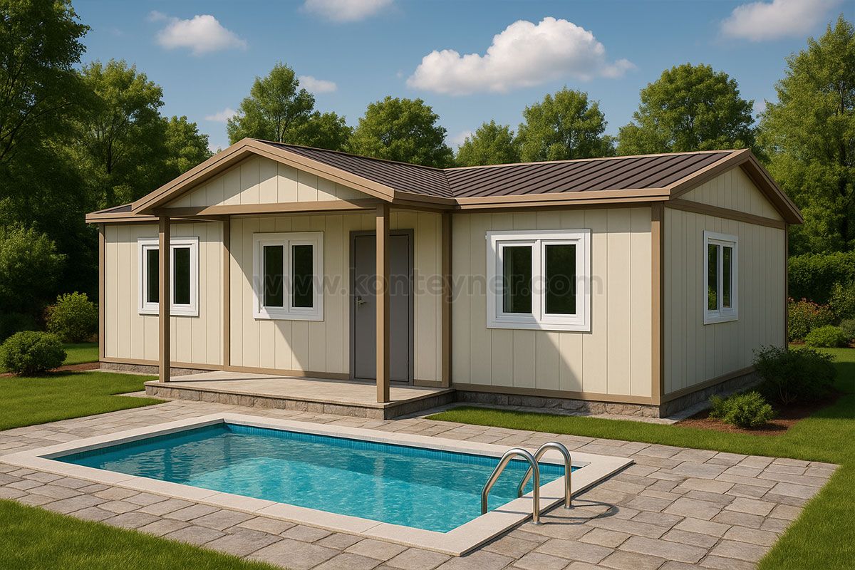 Konteyner Villalarda Havuz Yanı Tasarımlar