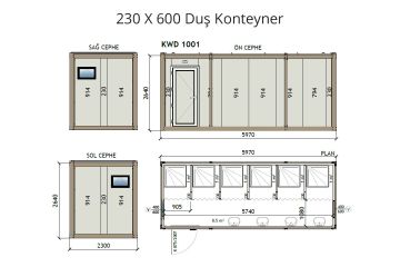 KW6 230X600 – Duş Konteyner